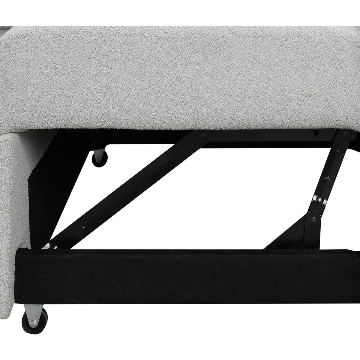 82.6" L-shaped Sectional Pull Out Sofa Bed Sleeper Sofa with Two USB Ports, Two Power Sockets and a Movable Storage Ottoman, Gray