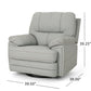 39.5" Wide Faux Leather Power Swivel Standard Recliner