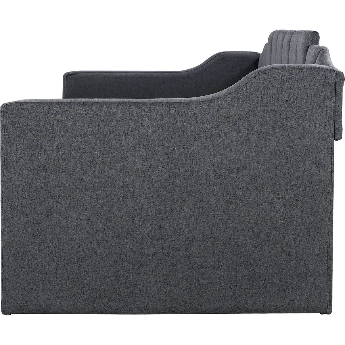Upholstered Twin Daybed with Trundle,Black