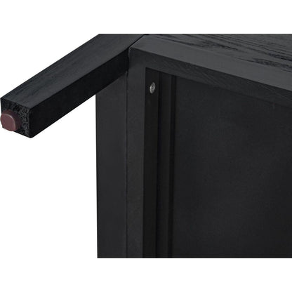 3 Drawer Cabinet with Hollow-Carved 3 Drawer Dresser Storage Chest with Metal Handles For Entryway Living Room Bedroom