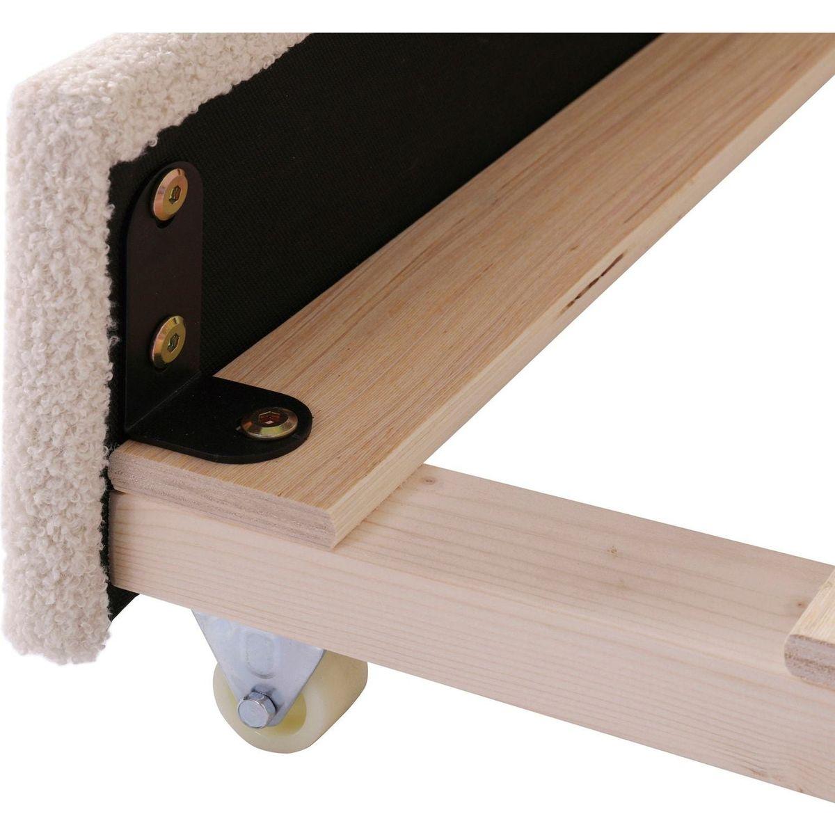 Twin Size Upholstered Daybed with Storage Armrests, Trundle and Latest Integrated Bluetooth Audio System, Teddy Fleece, Beige