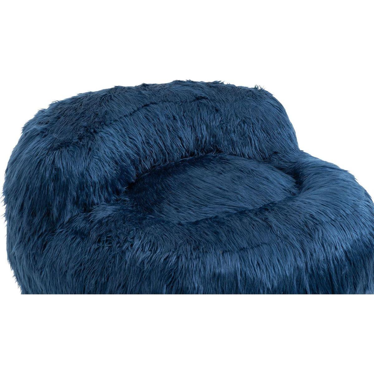 Bean Bag Chair Faux fur Lazy Sofa /Footstool Durable Comfort Lounger High Back Bean Bag Chair Couch for Adults and Kids, Indoor