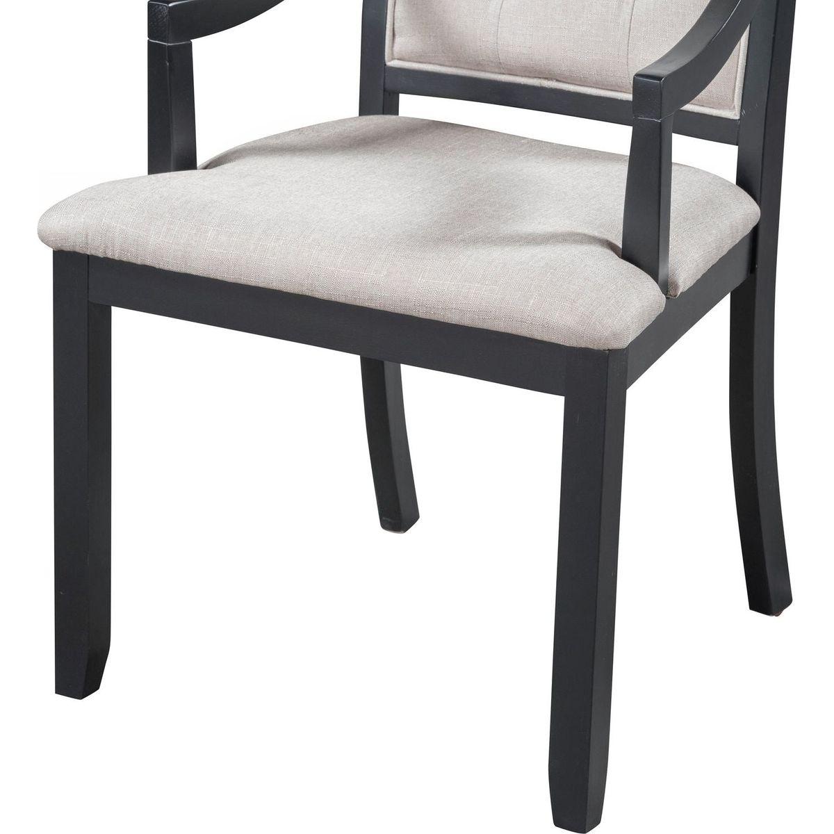 Retro 5-piece Dining Set Extendable Round Table and 4 Chairs for Kitchen Dining Room (BLACK OAK)