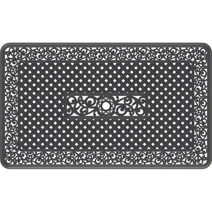 L59.05xW35.43-inch Cast Aluminum Patio Dining Table with Black Frame and Umbrella Hole