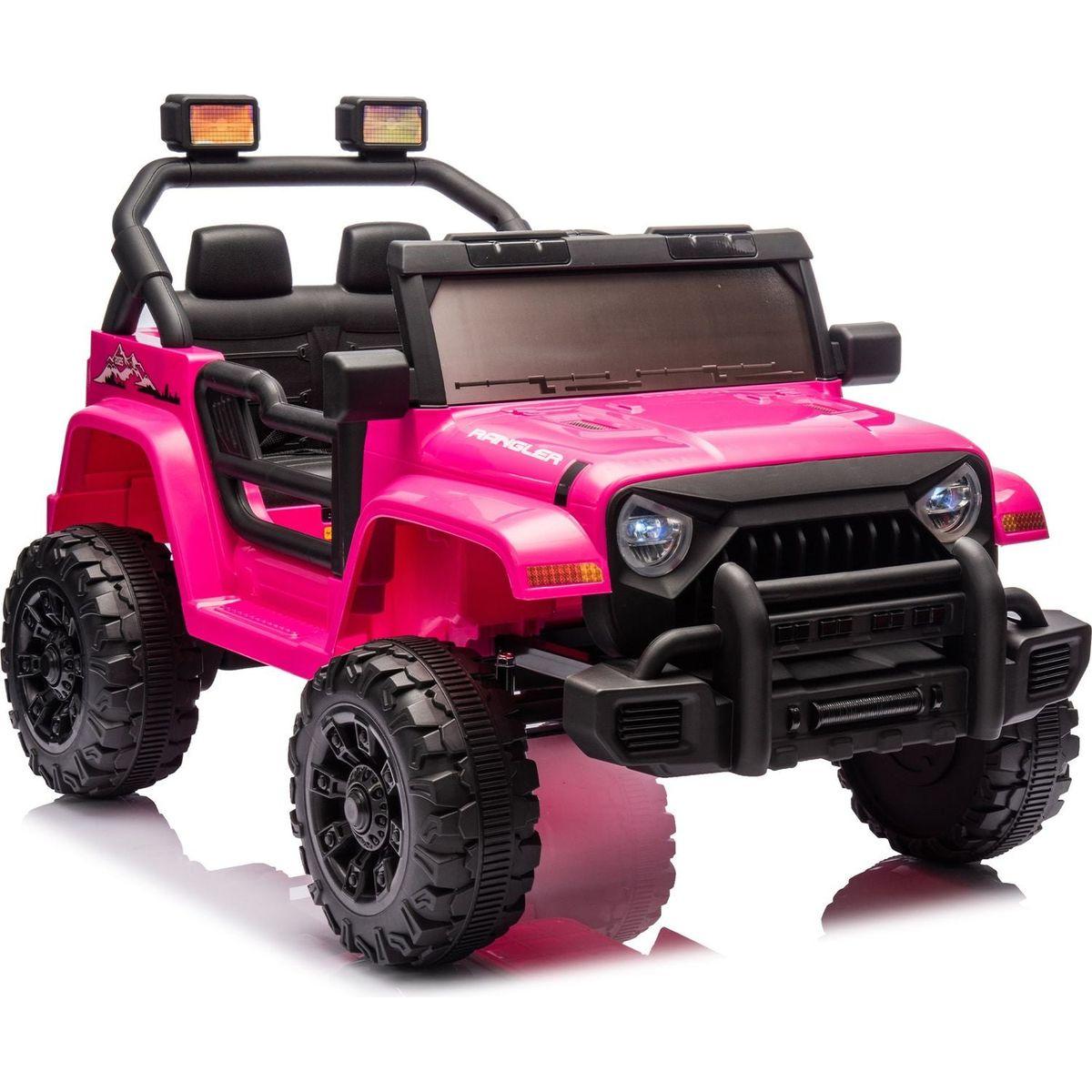 12V Kids Ride On Electric Car W/Parents Control,Dual drive, Four-wheel Suspension,With music,Bluetooth,MP3,USB,with headlights, steering wheel quick release,Slow start for Kids Aged 3-8.