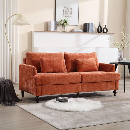Modern chenille Fabric Loveseat, 2-Seat Upholstered Loveseat Sofa Modern Couch