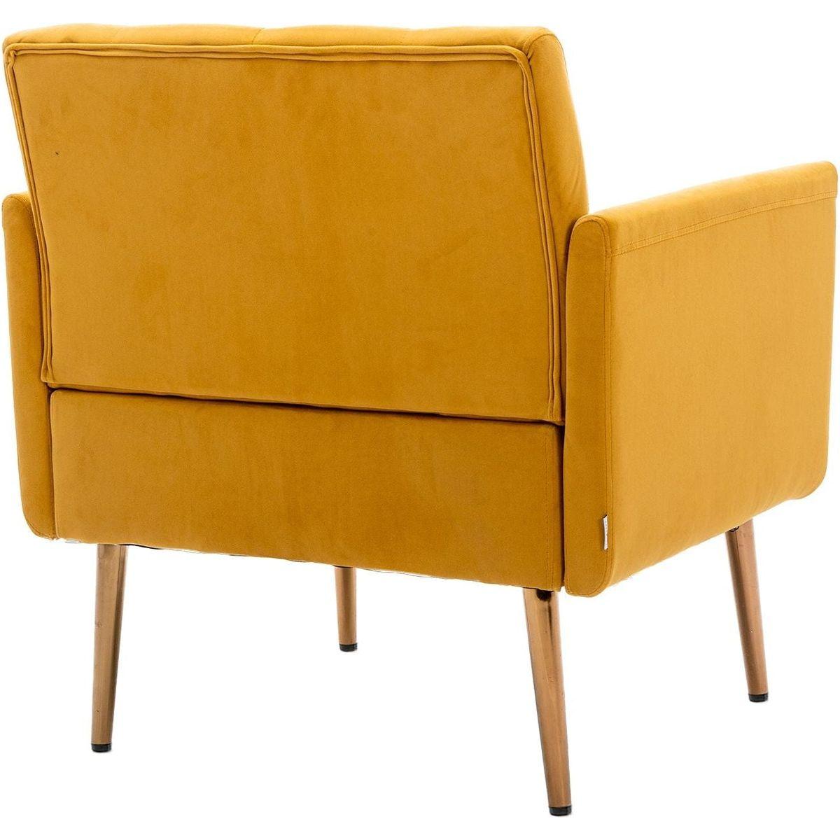 Accent Chair, leisure single sofa with Rose Golden feet