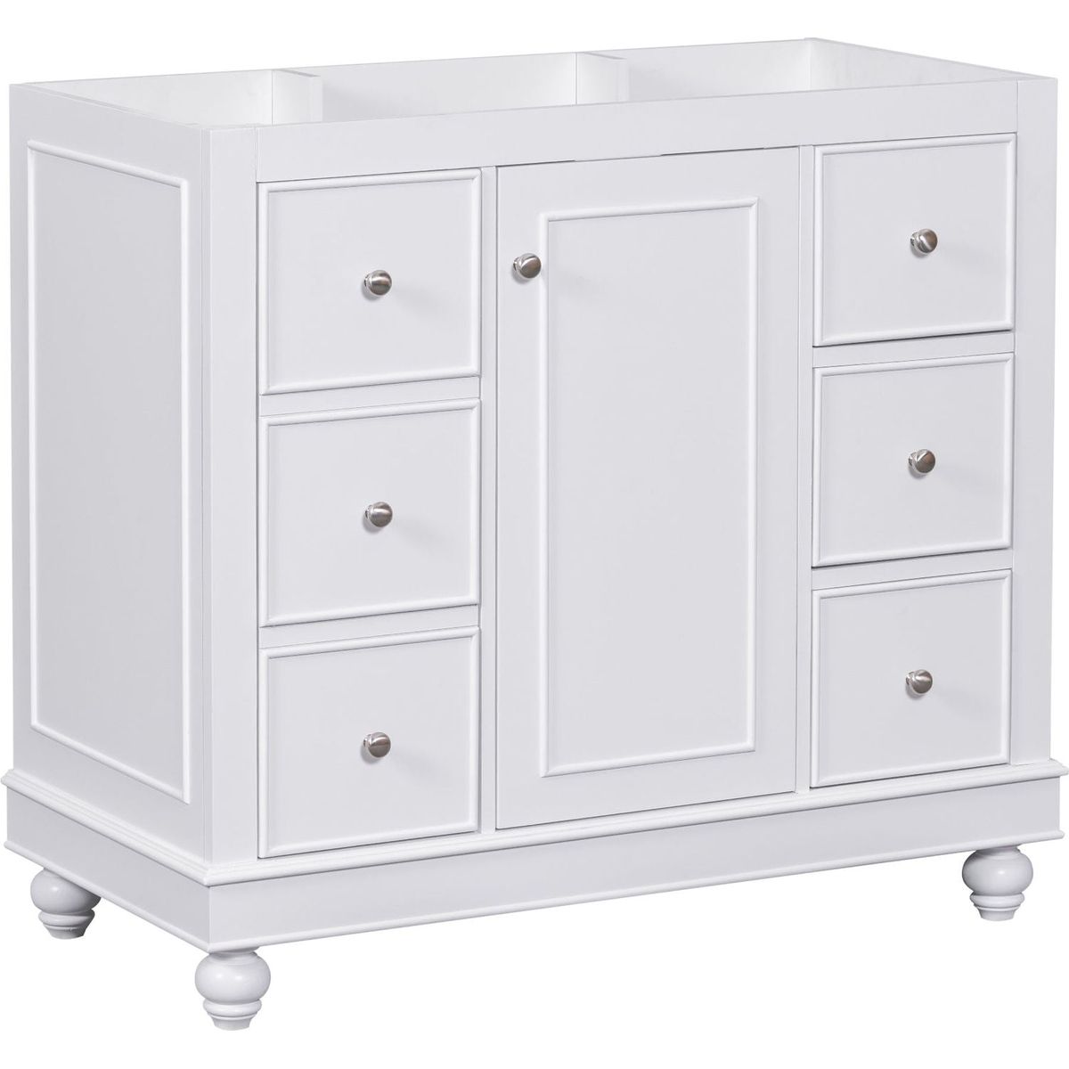 [Cabinet Only] 36" White Bathroom vanity(Sink not included)