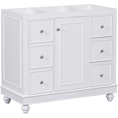 [Cabinet Only] 36" White Bathroom vanity(Sink not included)