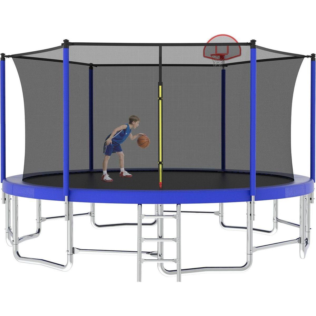 15FT for Kids Children with Safety Enclosure Net Outdoor Backyards Large Recreational Trampoline