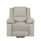 Electric Power Recliner Chair With Massage For Elderly, Remote Control Multi-function Lifting, Timing, Cushion Heating Chair With Side Pocket Beige