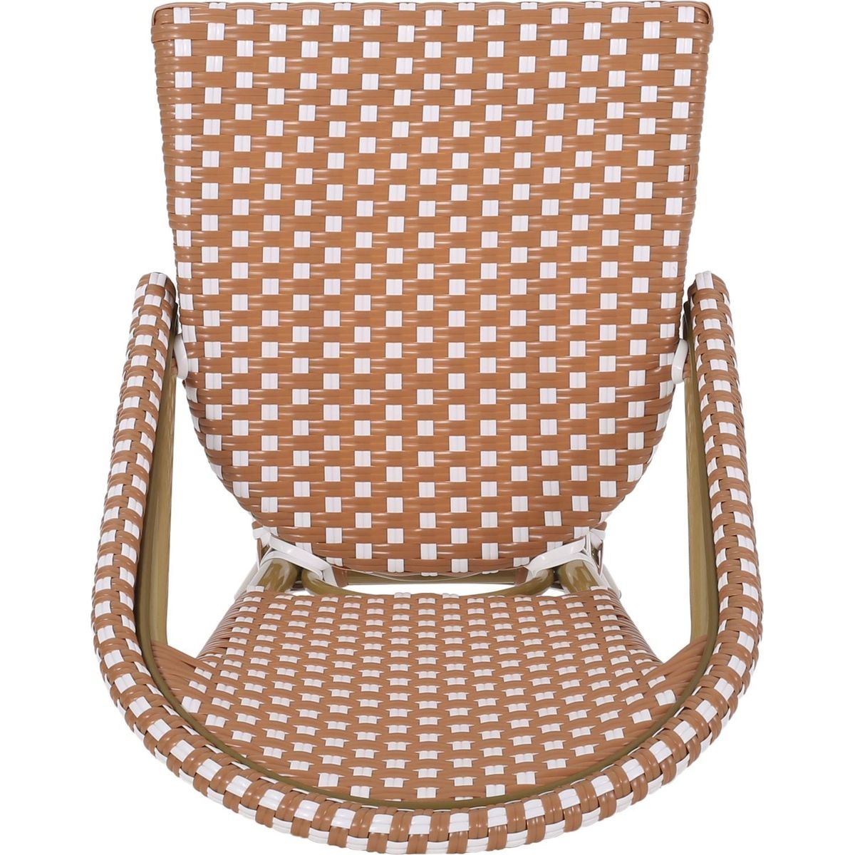 Wicker Bar Stool with Aluminum Frame (Set of 2)