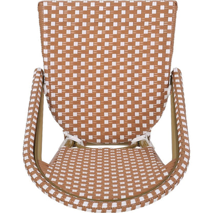 Wicker Bar Stool with Aluminum Frame (Set of 2)
