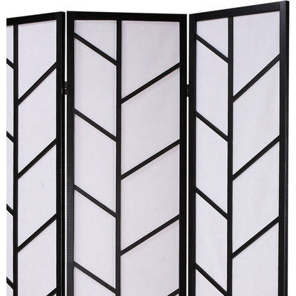 3-Panel Climbing Screen Room Divider, Black