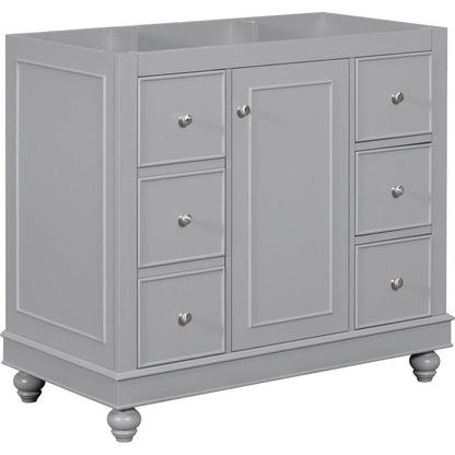 [Cabinet Only] 36" Gray Bathroom vanity(Sink not included)