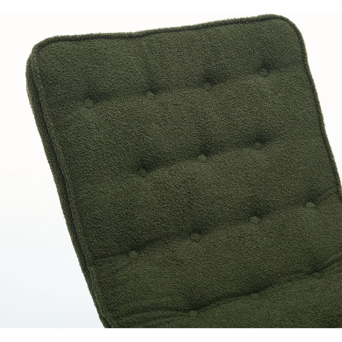 Lazy Rocking Chair,Comfortable Lounge Chair with Wide Backrest and Seat Wood Base, Upholstered Armless Rocker Chair for Living room, Balcony,Bedroom and Patio Porch. (DARK GREEN)