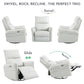 270 Power Swivel Rocker Recliner Chair, Electric Glider Reclining Sofa with USB Ports, Power Swivel Glider, Rocking Chair Nursery Recliners for Living Room Bedroom(Light Gray)