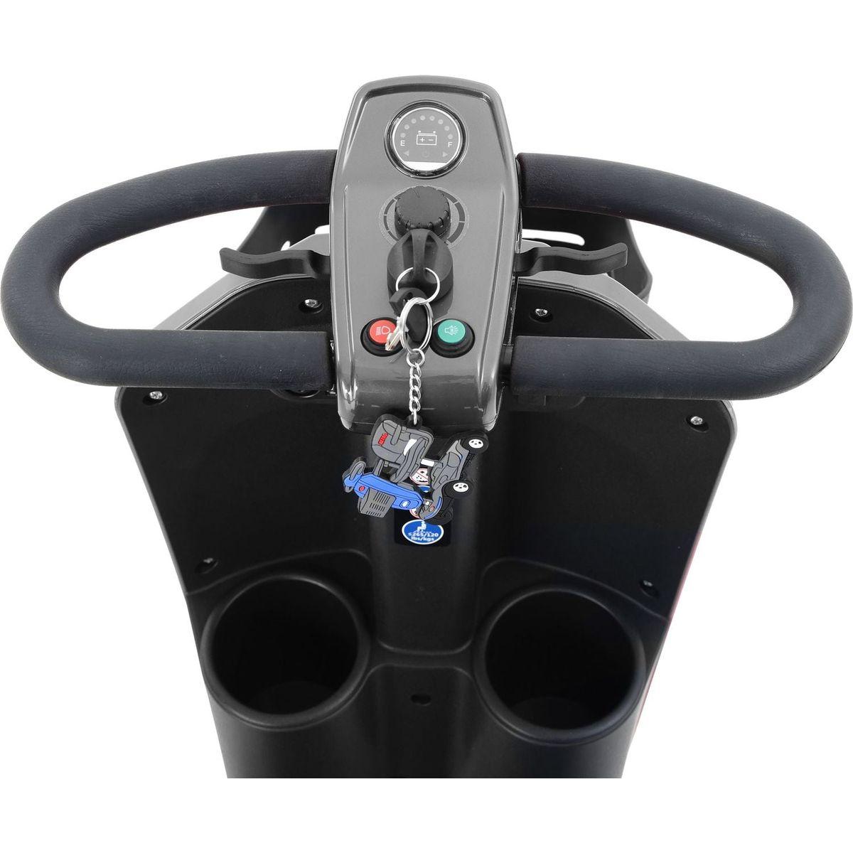 MAX PLUS GREY 4 Wheels Outdoor Compact Mobility Scooter with 2pcsx20AH Lead acid Battery, 16Miles, USB Charger Port & Cup Holders, 300W Motor