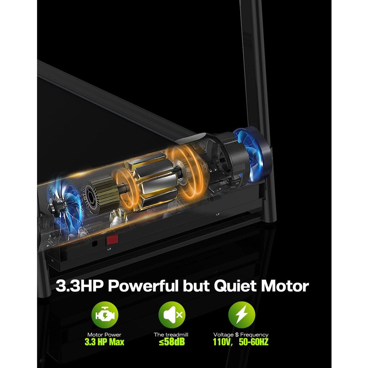 Foldable Treadmill with Incline, Folding Treadmill for Home Electric Treadmill Workout Running Machine, Handrail Controls Speed, Pulse Monitor,APP