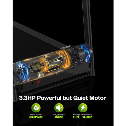 Foldable Treadmill with Incline, Folding Treadmill for Home Electric Treadmill Workout Running Machine, Handrail Controls Speed, Pulse Monitor,APP