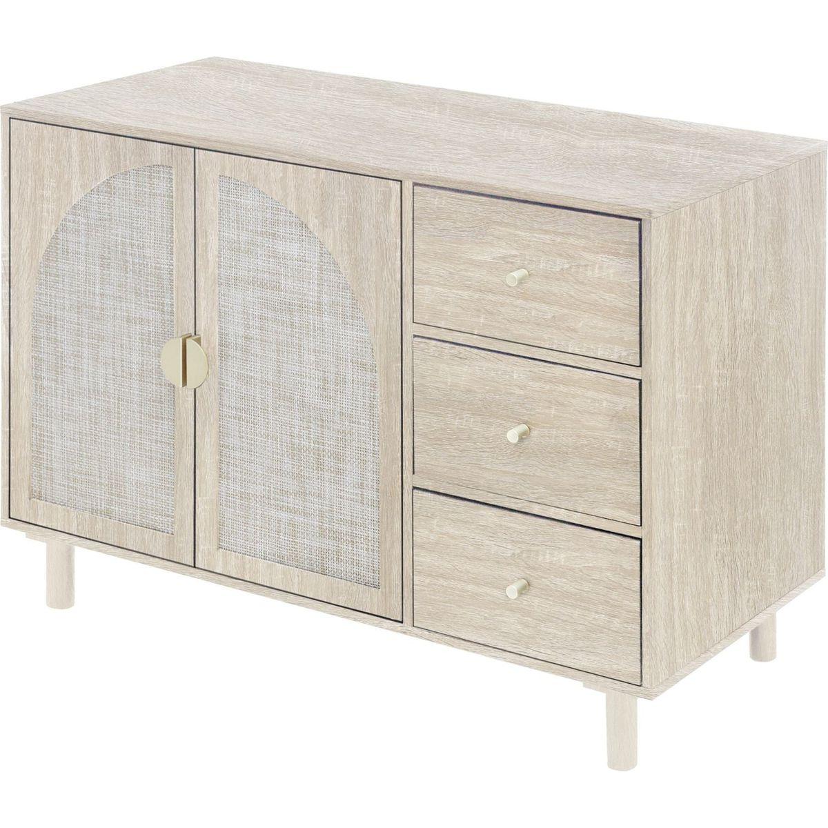 2 Door 3 Drawer Cabinet, Suitable for Bedroom, Living Room, Study