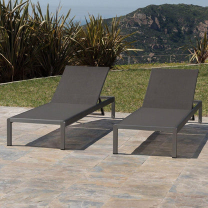 CAPE CORAL KD CHAISE LOUNGE GRY(MP2)(SET OF 2 ) - Streamdale Furniture