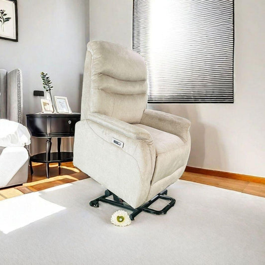 Comfortable electric lift chair, made of high-grade leather, provides full body support and convenient remote control operation, making it an ideal choice for the elderly and those with limited mobili