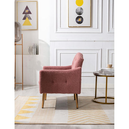 Accent Chair, leisure single sofa with Rose Golden feet