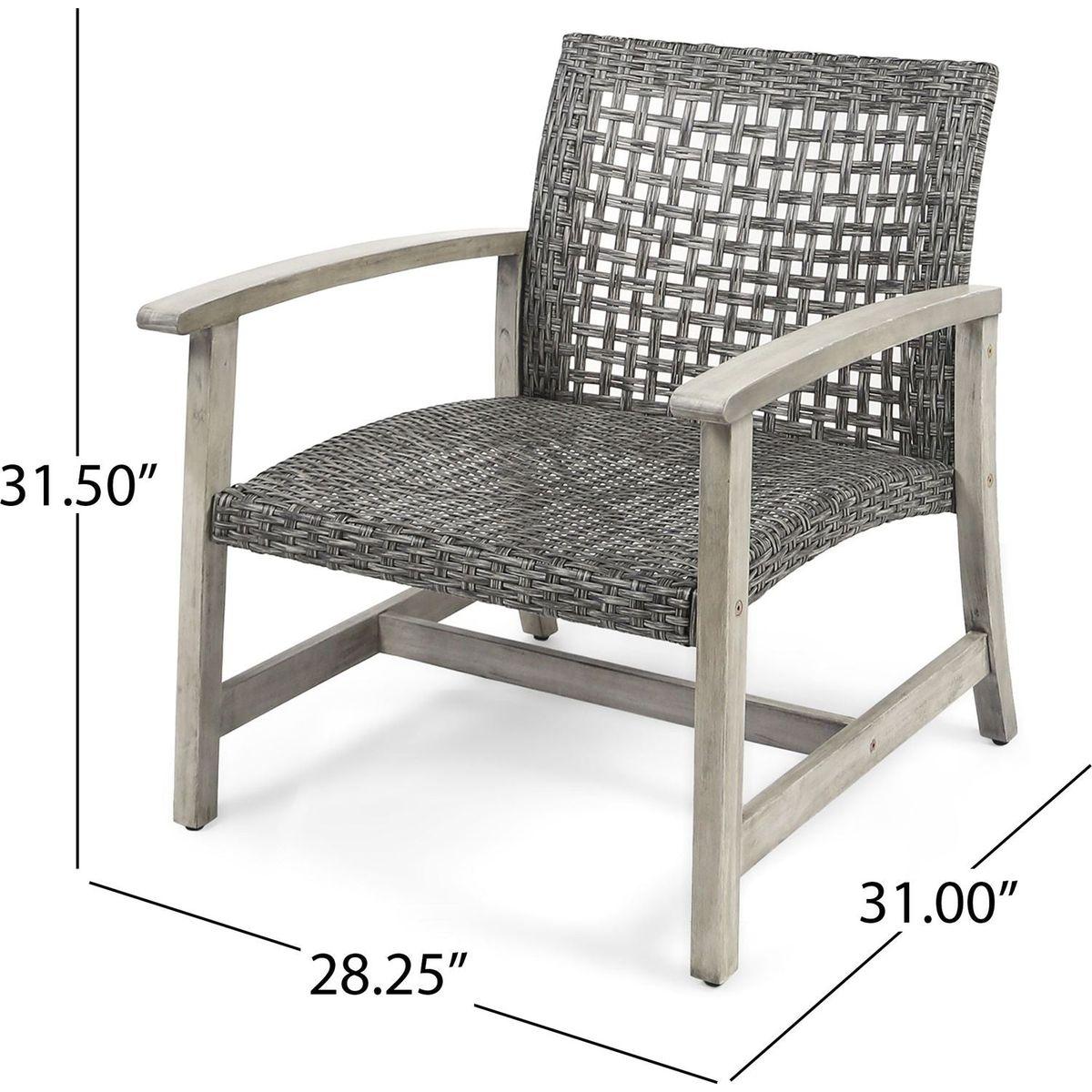 HAMPTON WOOD + WICKER CLUB CHAIR