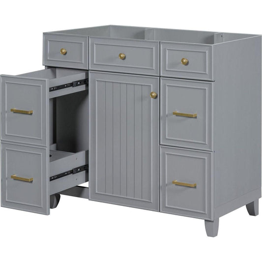 [Cabinet Only] 36" Bathroom Vanity-Gray(Sink not included)