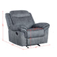 Zubaida Glider Recliner, 2-Tone Gray Velvet