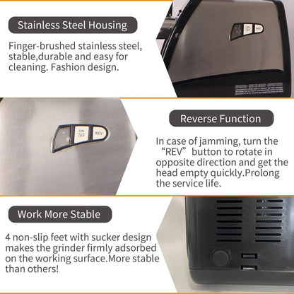 Meat Grinder & Sausage Stuffer, 570 Watt,Stainless Steel