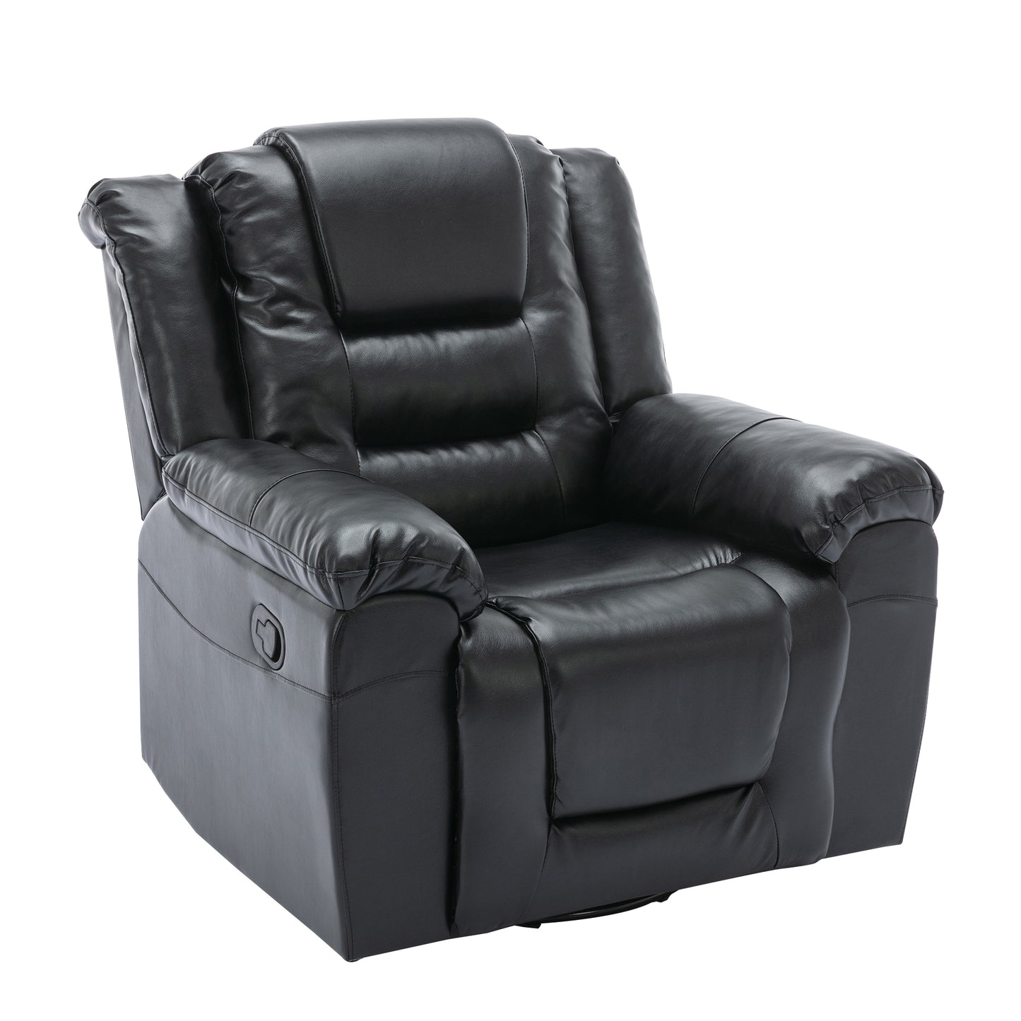 360Swivel and Rocking Home Theater Recliner Manual Recliner Chair with Wide Armrest for Living Room,Bedroom, Black