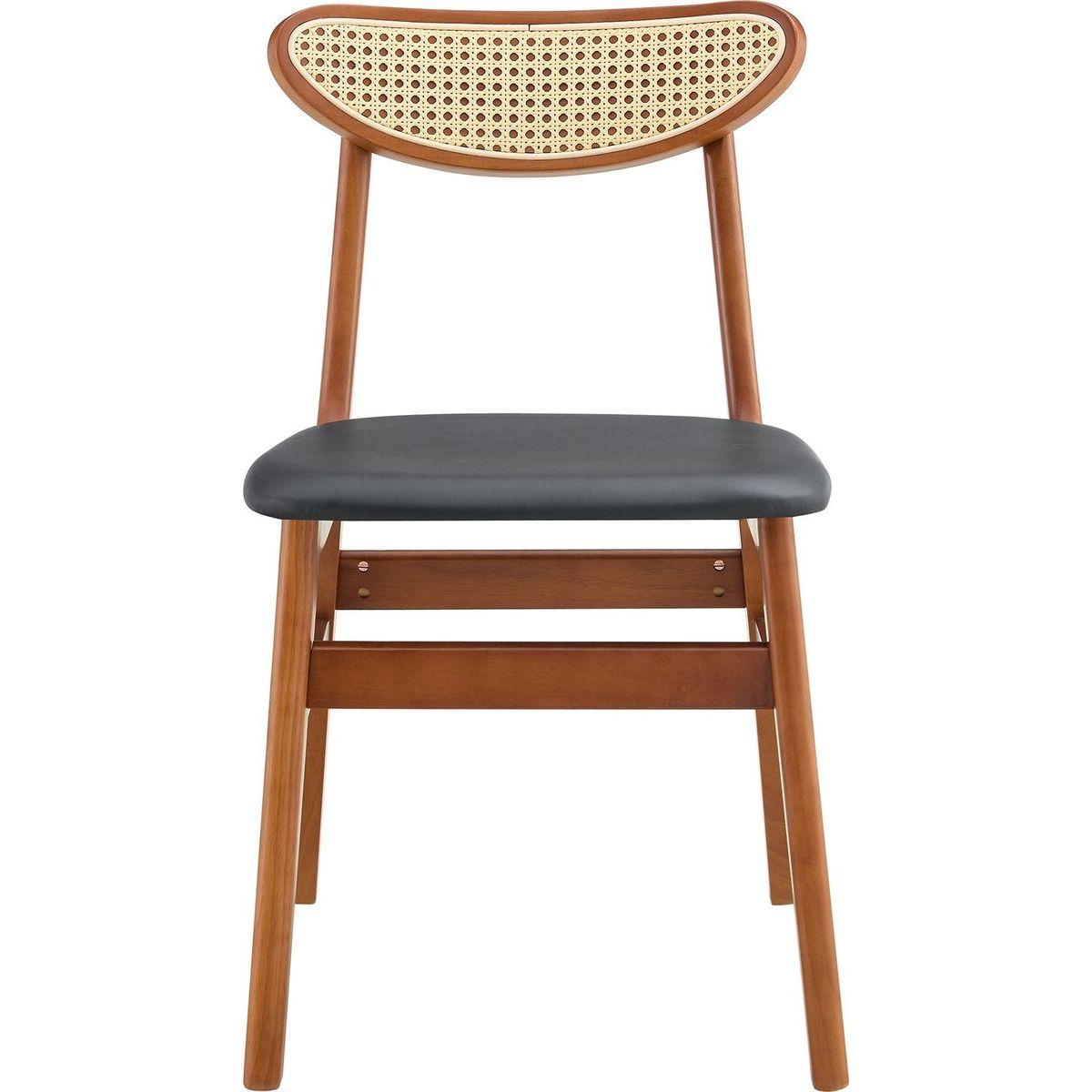 The stylish and durable solid wood dining chair, small curved back, PU cushion, and beautiful shape match perfectly with any room and everyday use