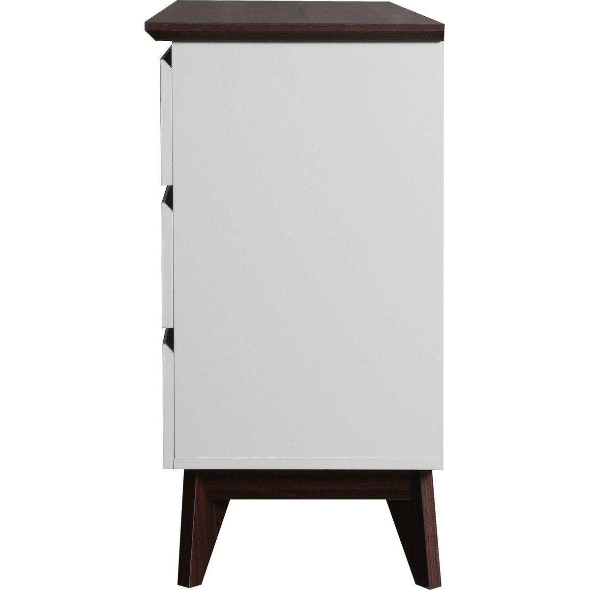 6-Drawer Double Dresser with Wide Drawers,White Dresser for Bedroom, Wood Storage Chest of Drawers for Living Room Hallway Entryway, 47.2" W x 15.74" D x 30 .7"H