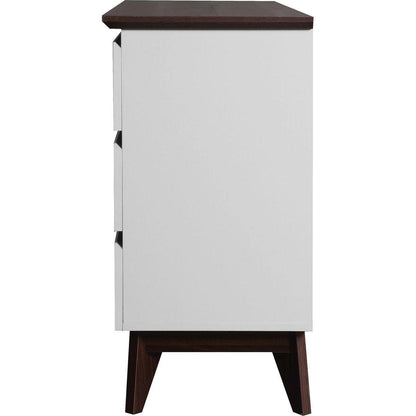 6-Drawer Double Dresser with Wide Drawers,White Dresser for Bedroom, Wood Storage Chest of Drawers for Living Room Hallway Entryway, 47.2" W x 15.74" D x 30 .7"H