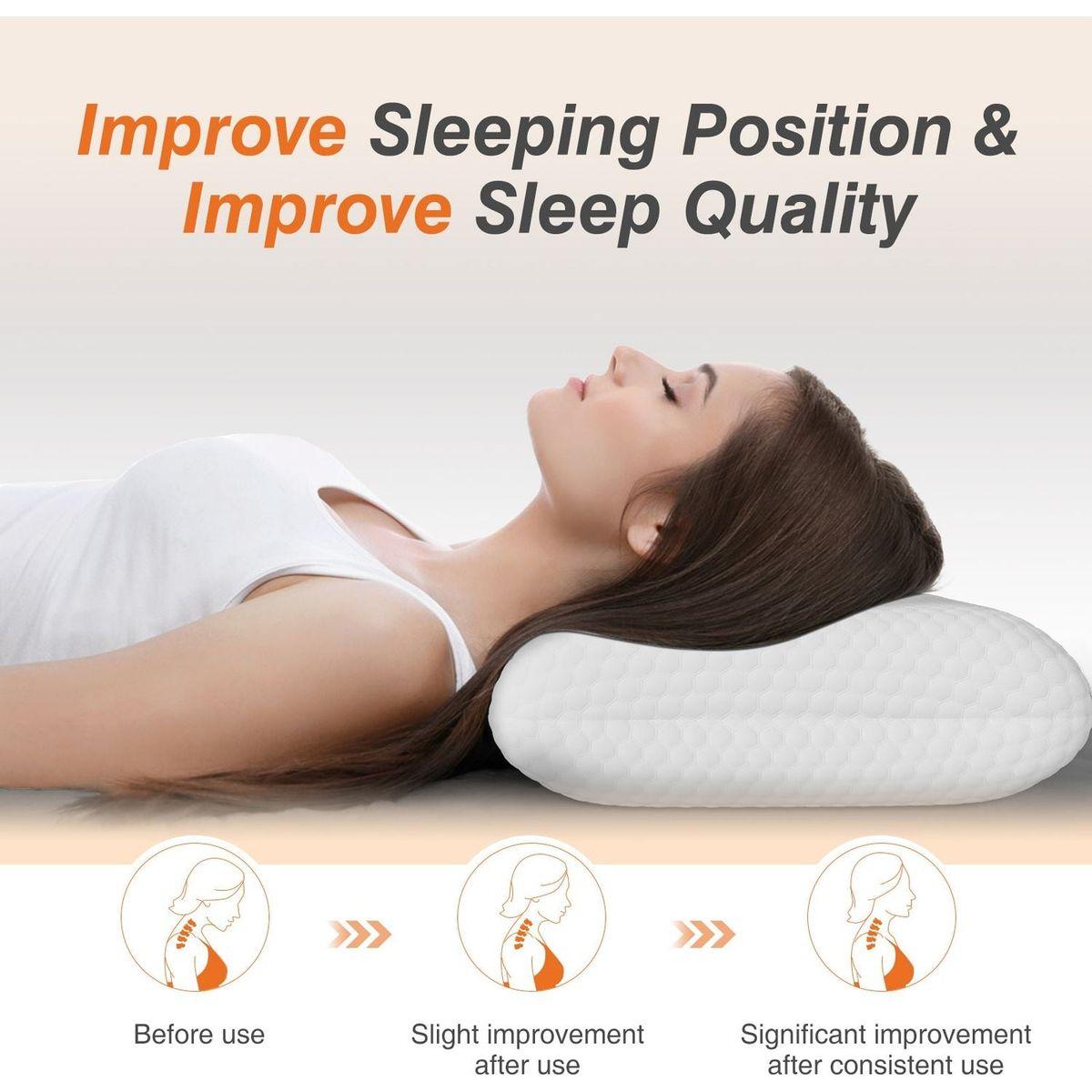 Foam pillow, sleeping pillow, soft and comfortable, removable, machine washable cover,1 pack,24 "x 16