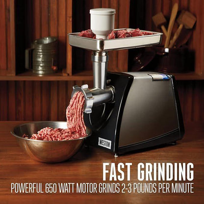 Meat Grinder & Sausage Stuffer, 570 Watt,Stainless Steel