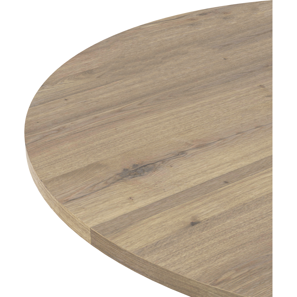 31.5 Inch Round Dining Table, Small Circle Kitchen Table with Metal Black Legs for 2-4 people,Modern Dining Room Table, Brown (only table)