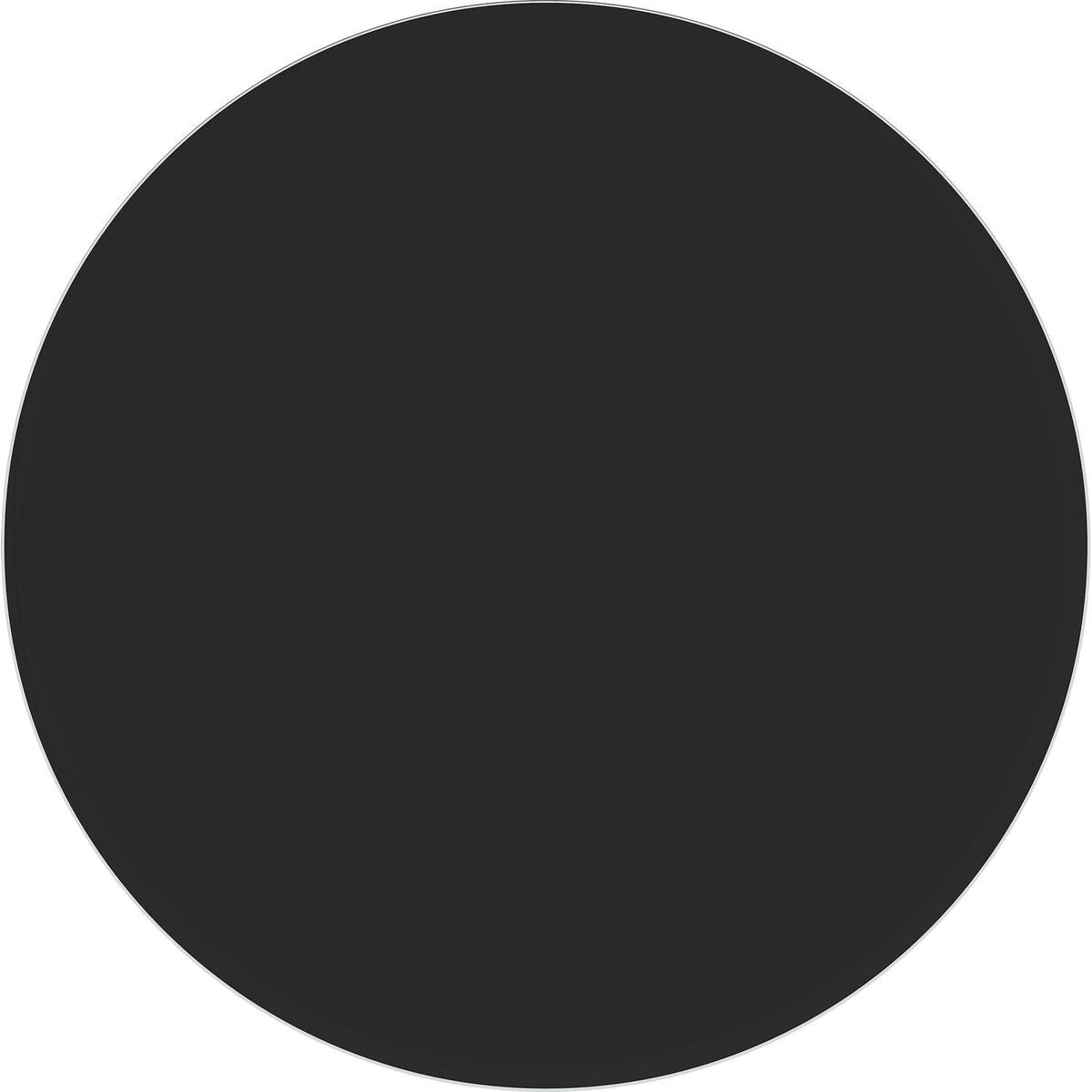 28" Inch Round Tempered Glass Table Top Black Glass 2/5 Inch Thick Beveled Polished Edge
