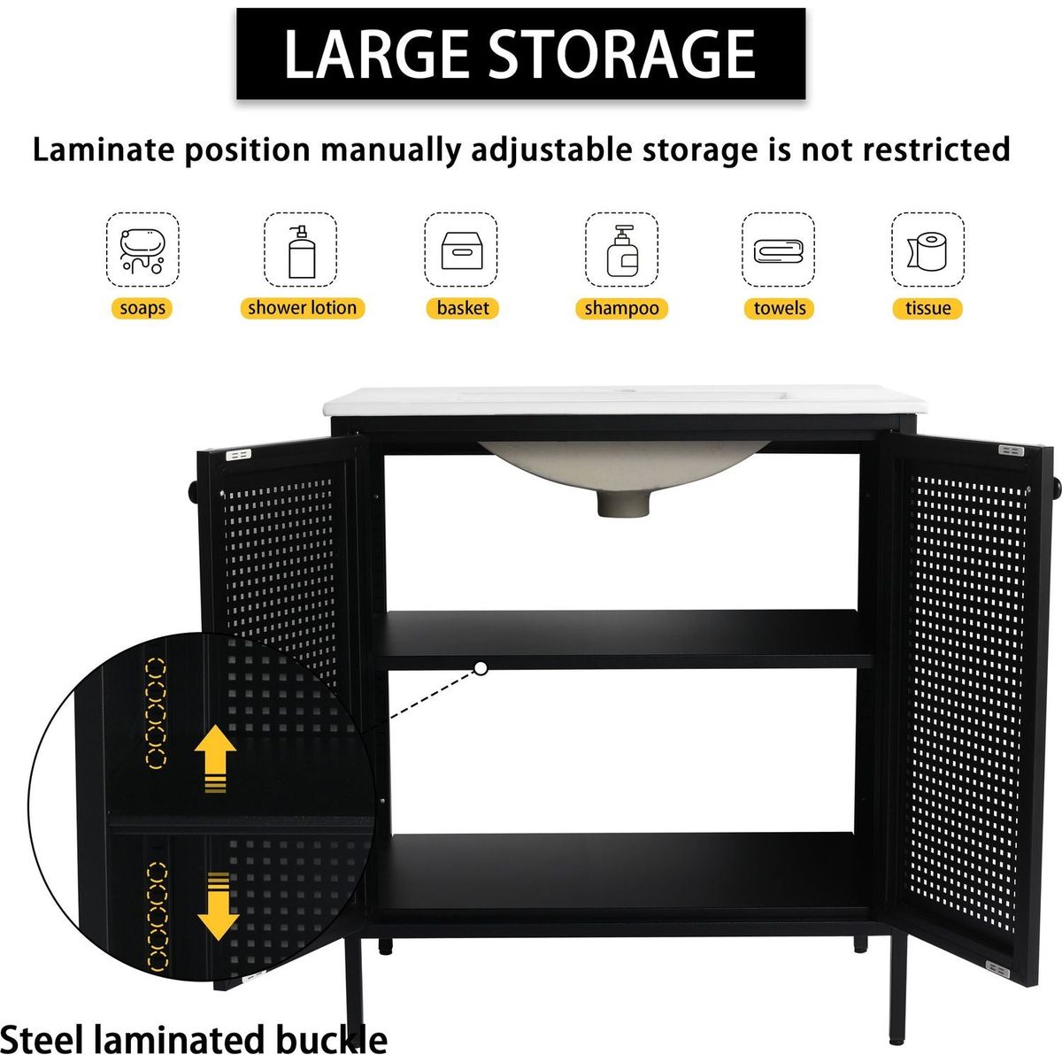 30 Inch Freestanding Bathroom Vanity With Ceramic SInk