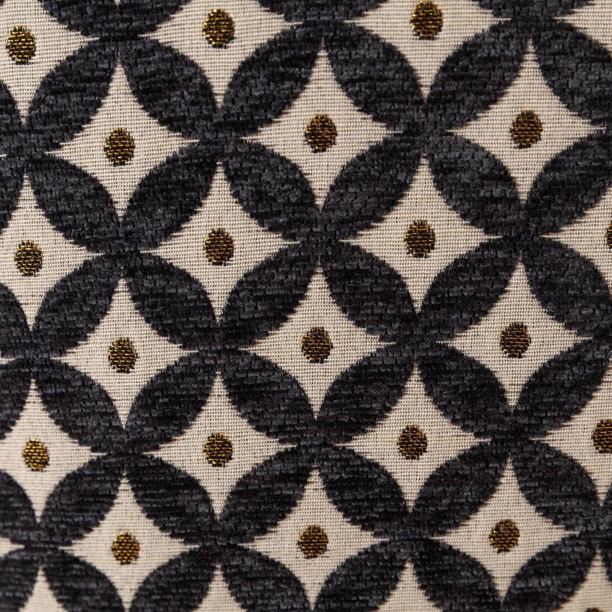 Ultra Side Dining Chair, Thickened fabric chairs with neutrally toned solid wood legs, Bronze nail head, Set of 2, Beige and Patterned