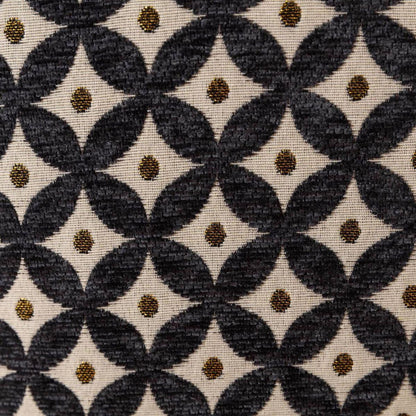 Ultra Side Dining Chair, Thickened fabric chairs with neutrally toned solid wood legs, Bronze nail head, Set of 2, Beige and Patterned