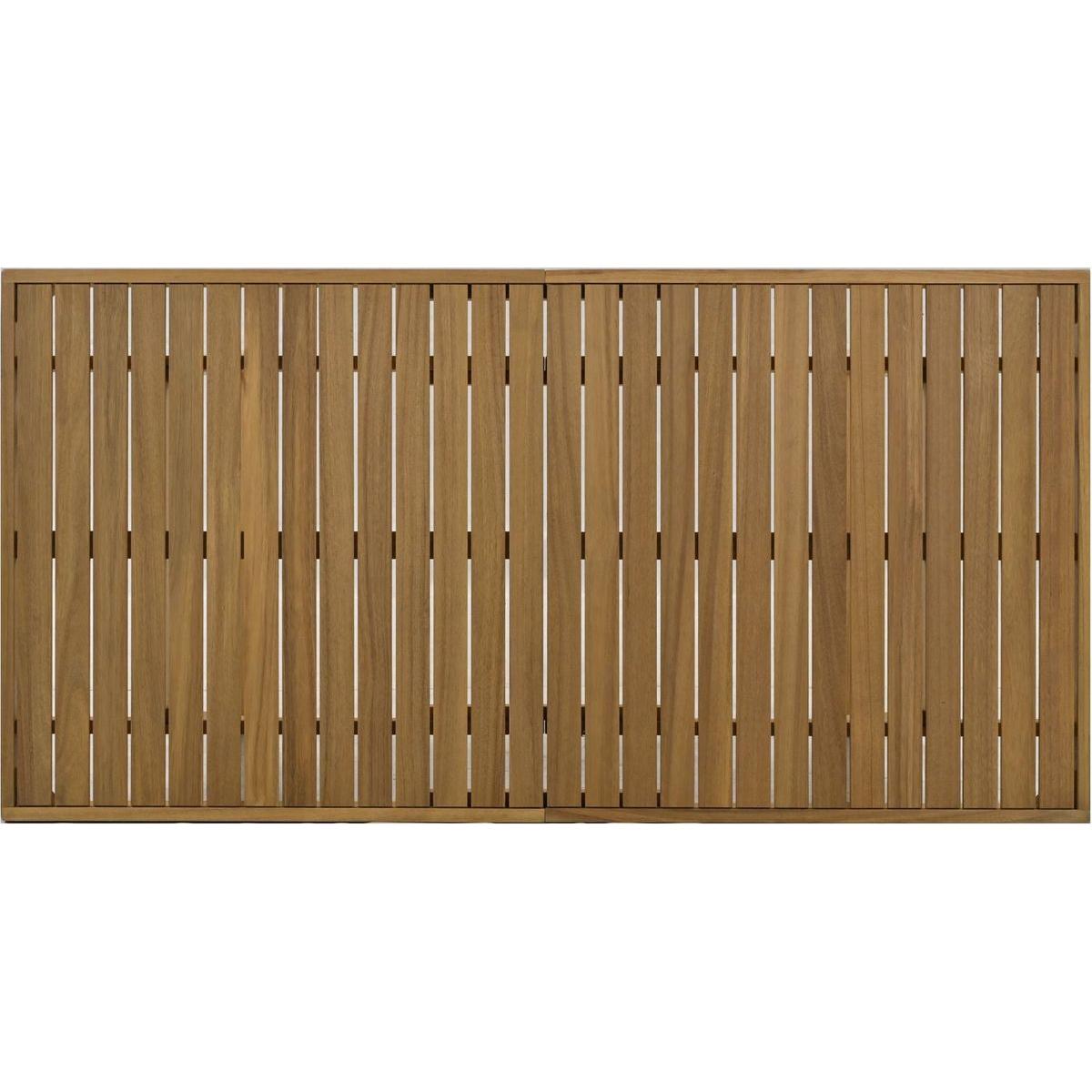 Multi-person Outdoor Acacia Wood Dining Table and Chair Set, Thick Cushions, Suitable for Balcony, Vourtyard, and Garden.