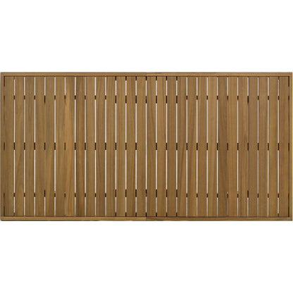 Multi-person Outdoor Acacia Wood Dining Table and Chair Set, Thick Cushions, Suitable for Balcony, Vourtyard, and Garden.