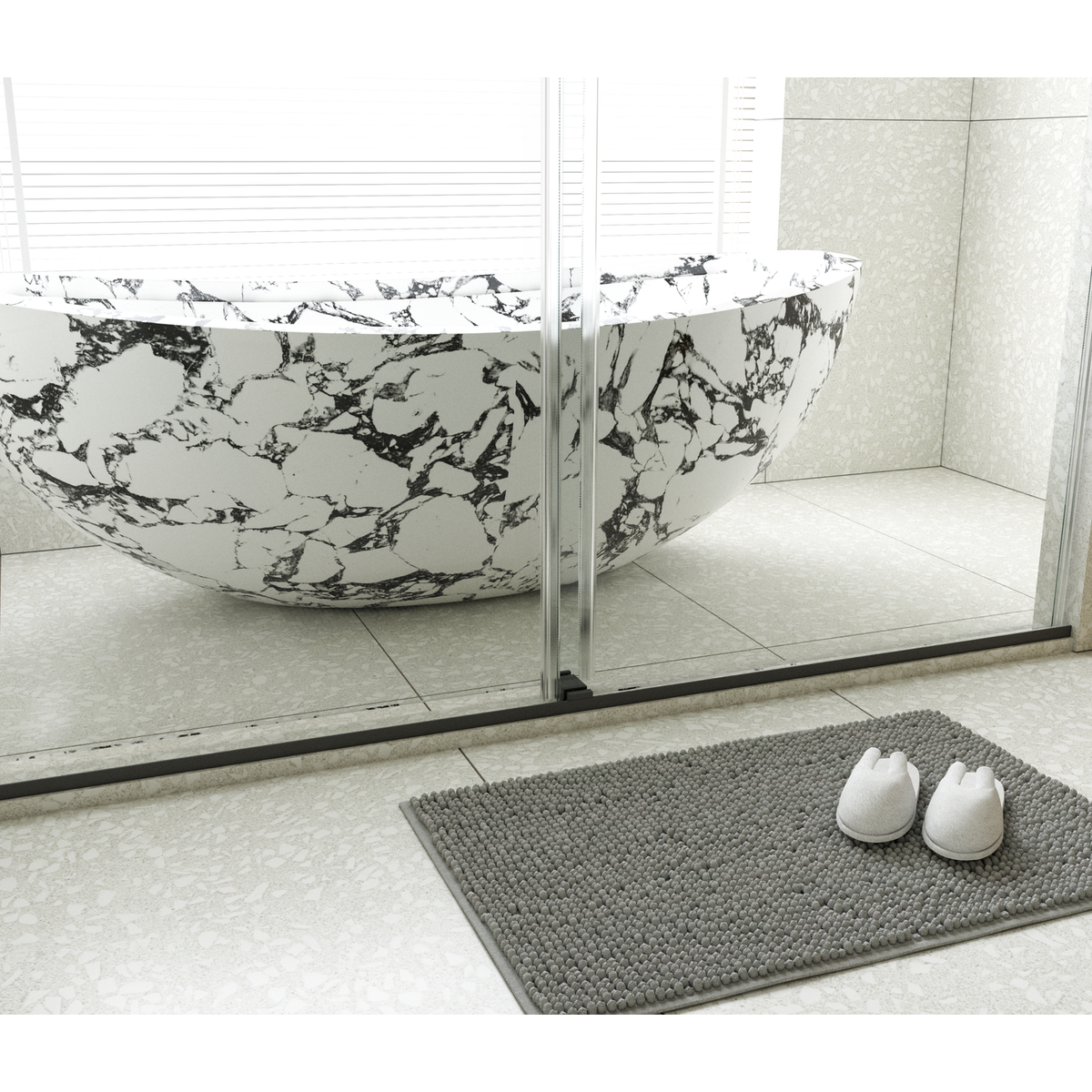 56-60 inches W x76 inches H Frameless Double Sliding Soft-Close Shower Door in Matte Black,3/8 inches (10mm) Thick SGCC Tempered Glass Door