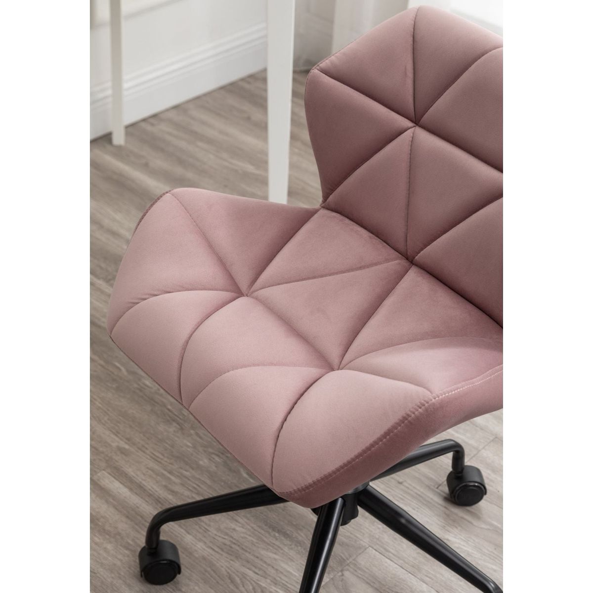 Eldon Diamond Tufted Adjustable Swivel Office Chair, Mauve