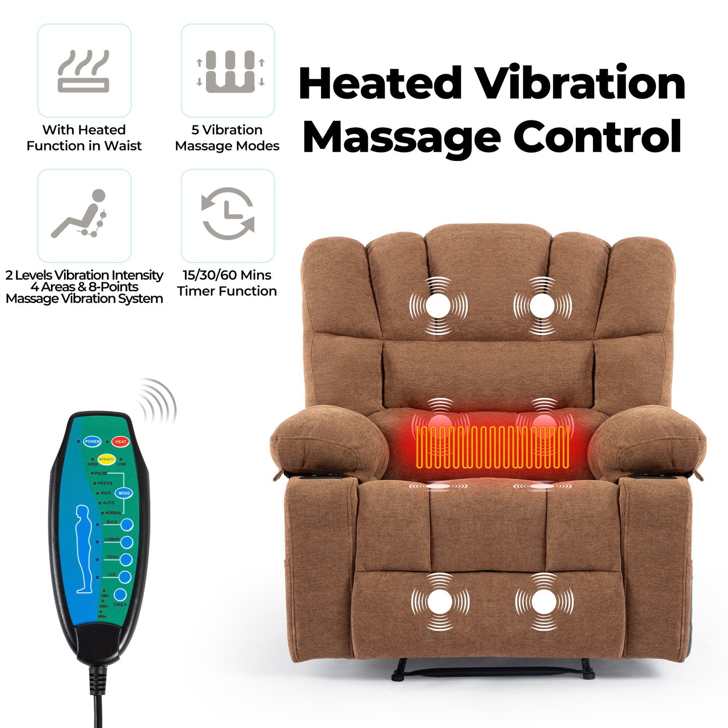 Massage Recliner Chair Sofa with Heating Vibration