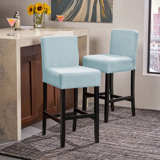 [OLD SKU: 52480.00F] 30-inch Fabric Barstool with Solid Wood Frame (Set of 2)