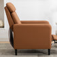 Modern Artistic Color Design Adjustable Recliner Chair PU Leather for Living Room Bedroom Home Theater, Burnt Orange